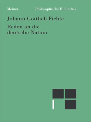 cover image of Reden an die deutsche Nation
